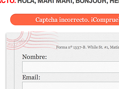 Something went wrong contact forms