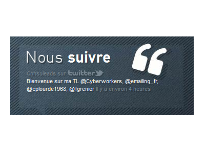 Twitter feed footer twitter widget