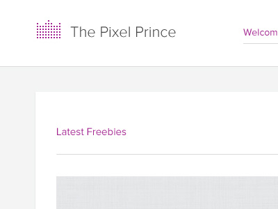 The Pixel Prince branding clean design freebies logo minimal navigation psd purple resources simple ui ux website white