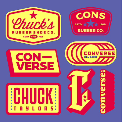 Converse brand package adobe badge branding graphic design illustrator logo vector