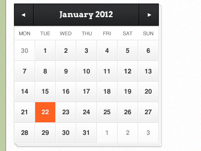 Calendar calendar date time ui