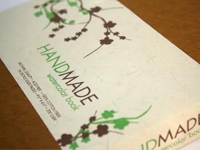 Packaging for a Handmade Watercolor Book color design green hobby lobby packaging water