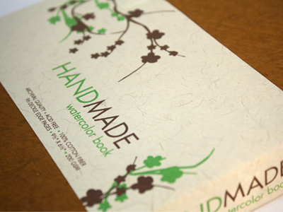 Packaging for a Handmade Watercolor Book color design green hobby lobby packaging water