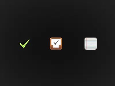 [WIP] Navigation Icons check feed ios navigation notes paper productivity projects sidebar tasks tick work