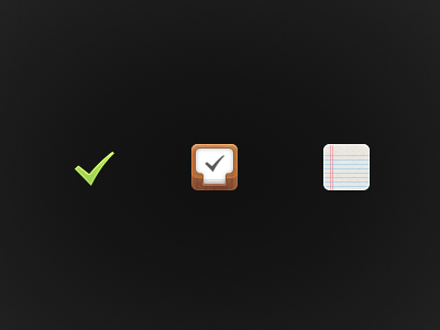 [WIP] Navigation Icons check feed ios navigation notes paper productivity projects sidebar tasks tick work