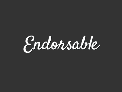 Endorsable Logo cursive logo simple typography