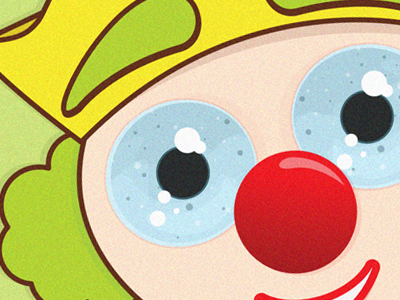 Clown birthday blown child color eyes full kid kid stuff red stuff