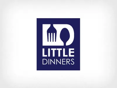 Logo Re-Design brand cutout food logo navy re design