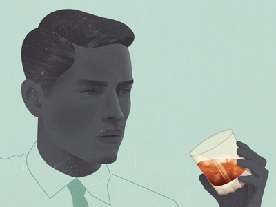 Whiskey Sour Revised 1950 1960 book cocktail illustration