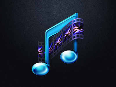 Media film icon media movie music player