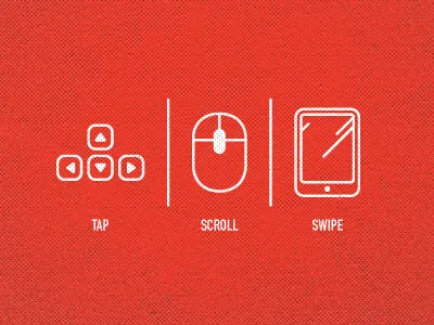 Tap Scroll Swipe design icon icon design iconography icons navigation