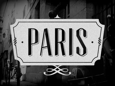 Paris identity logo photography title travel type typography