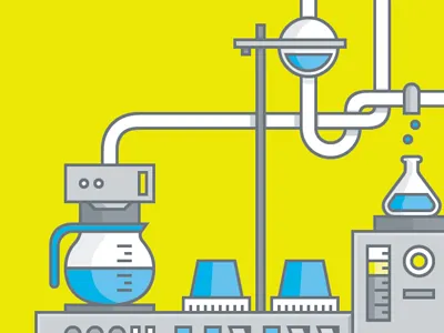 Mad Scientist illustration laboratory