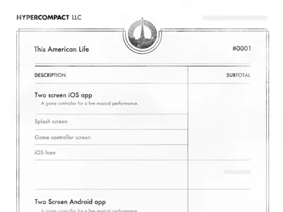 Hypercompact's invoice invoice