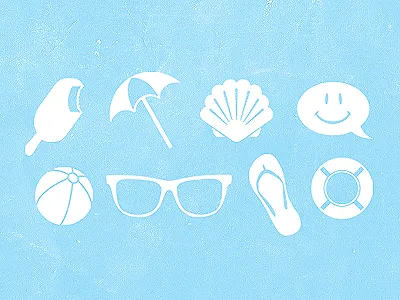 Summer icons summer