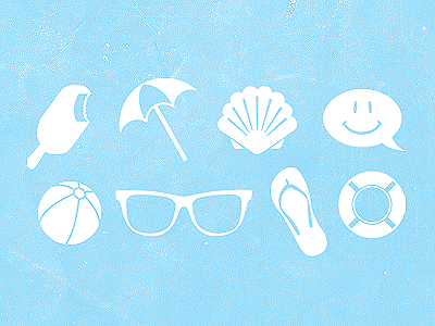 Summer icons summer