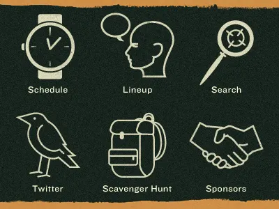 Weapons of Mass Creation Fest App Icons - WIP app button icons iphone ui ui design weapons of mass creation fest