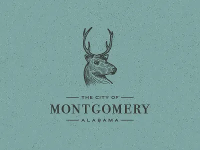 City of Montgomery Branding (School) alabama branding city deer logo mark montgomery school state texture typography work