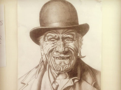 Goldie artwork pencil sketch print