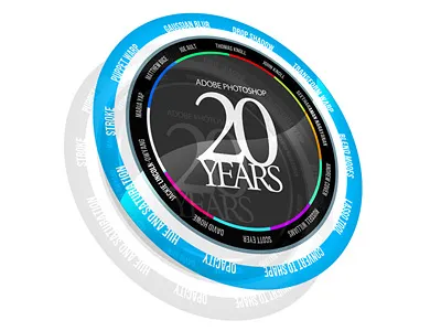 Photoshop 20 Years glass photoshop