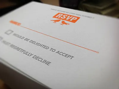 Joanne and Stefano's Wedding RSVP birds design invite rsvp wedding