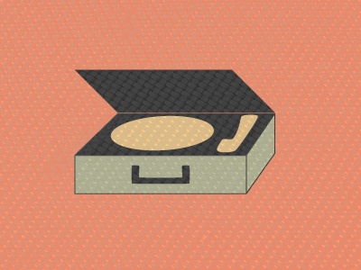 Record Player logo old school record player