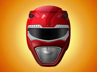Mighty Morphin Power Rangers hero illustration ivan kidstuff orange ranger red