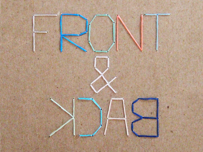 Front and back embroidery typography