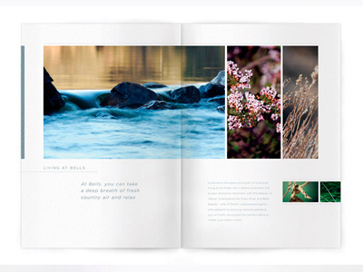 Bells Estate – Brochure brochure housing estate identity layout photography publication