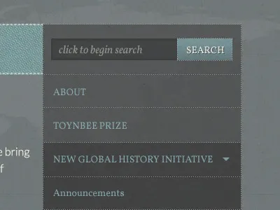 Side navigation button lato navigation texture vertical vollkorn