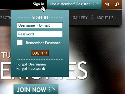 Santon Cenvention Centre Sign in buttons form sign in ui user interface web website
