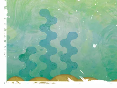 Underwater Detail illustration ocean seaweed texture vector water