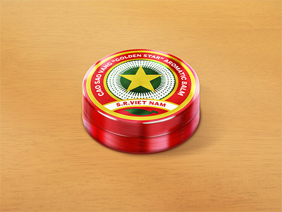 Balm green icon illustration red russia soviet star surface vietnam wood yellow