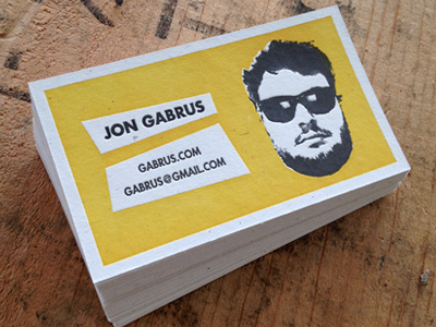 Gabrus busnaz cards letterpress