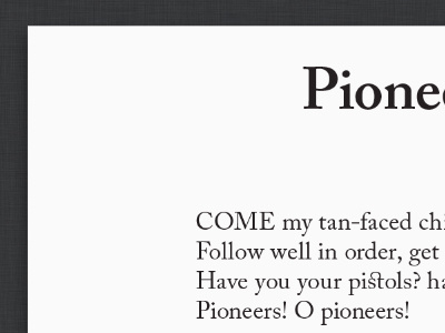 Pioneers - Type Experiments caslon ebook whitman