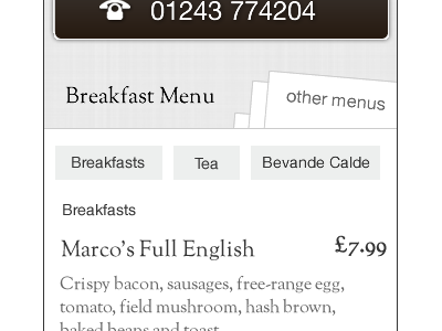 Responsive Restaurant (phone)