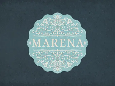 Marena art design emblem flourish french graphic jcdesevre logo logo design logo designer vector