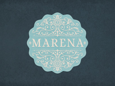 Marena art design emblem flourish french graphic jcdesevre logo logo design logo designer vector