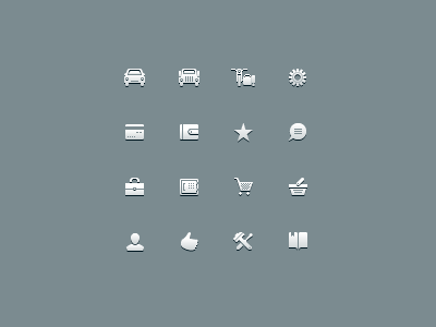 Icon set for navigation bar icon navigation web