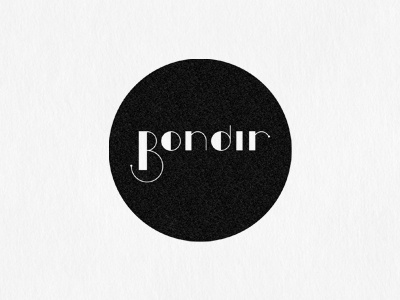 Bondir bistro branding hand drawn identity logo mark restaurant type typography