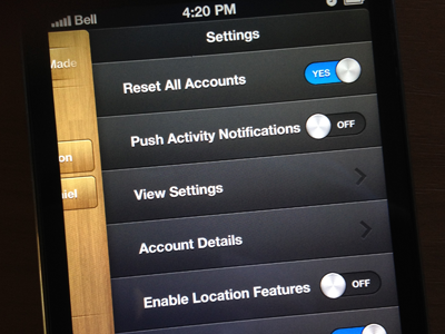 Settings app ios iphone settings ui