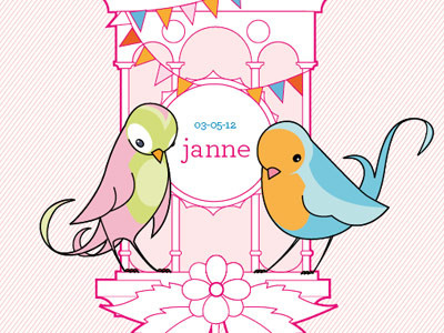 Birdies birds illustration vector