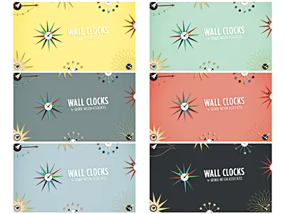 Color Options animation clock clocks george illustration motion nelson options personal sunburst wall