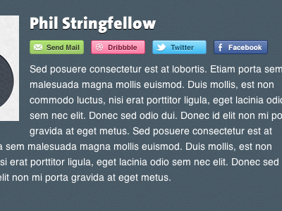 Redsgned Sneak Peek III blue button css design dribbble email facebook html redsgned social text twitter web