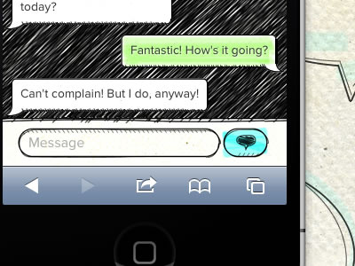Small Talk big omaha hand drawn message sketchy web app