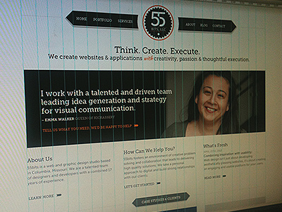 Sneak Peek - 55bits 55bits black dark gray orange ui vintage web web design