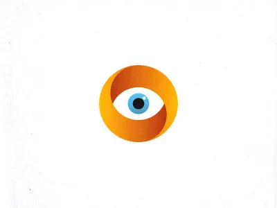 Eye banded circle circular design dynamics escher eye gradient logo mark motion moving people round