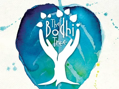 The Bodhi Tree Watercolor leaf acupuncture branding color colorful hand painted illustration logo massage watercolor yoga