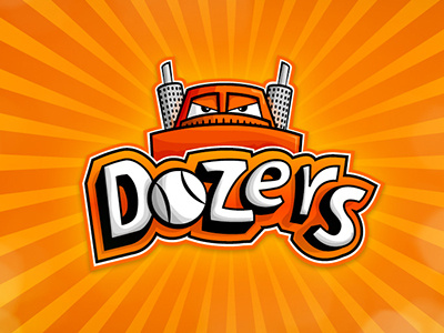 Dozers Logo baseball branding bulldozer dozers logo