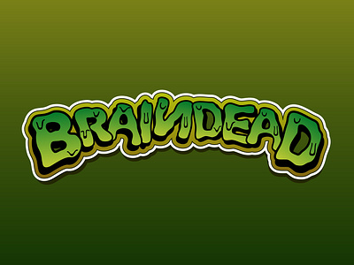 Braindead Sticker graphic design typography